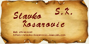 Slavko Košarović vizit kartica